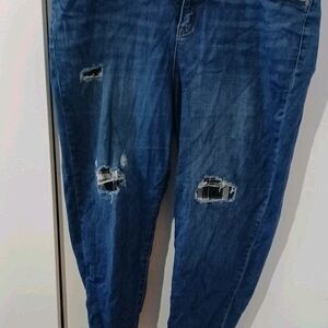 Lane Bryant Women's Distressed Blue Boyfriend Jeans